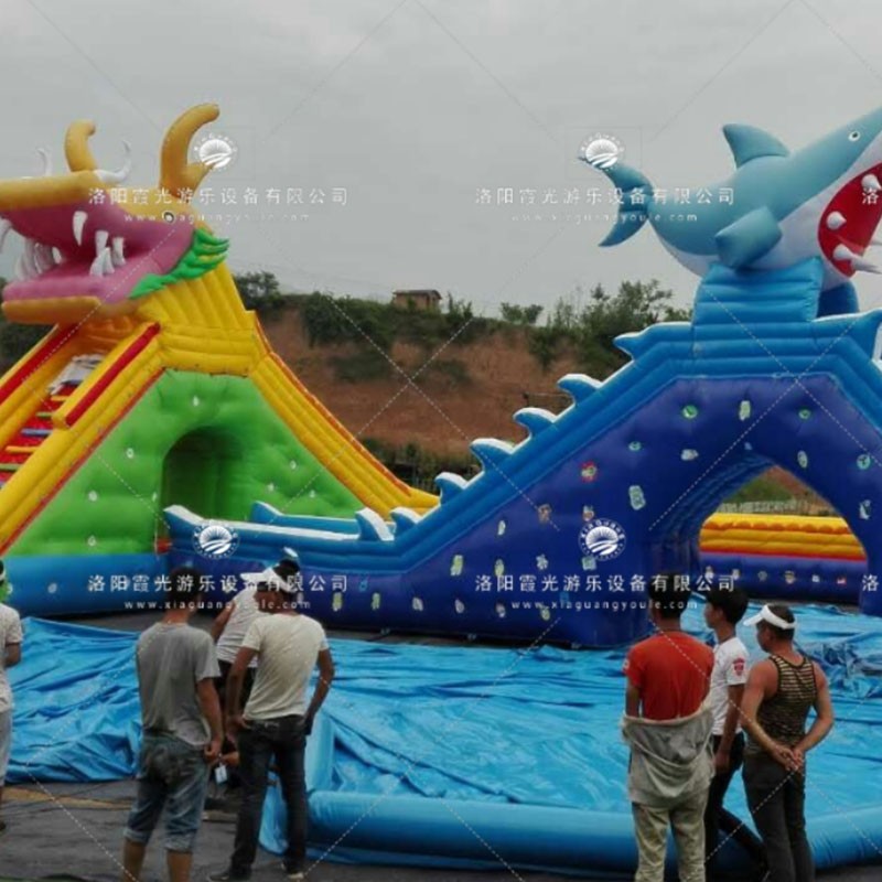 北屯龙鲨嬉水实物图
